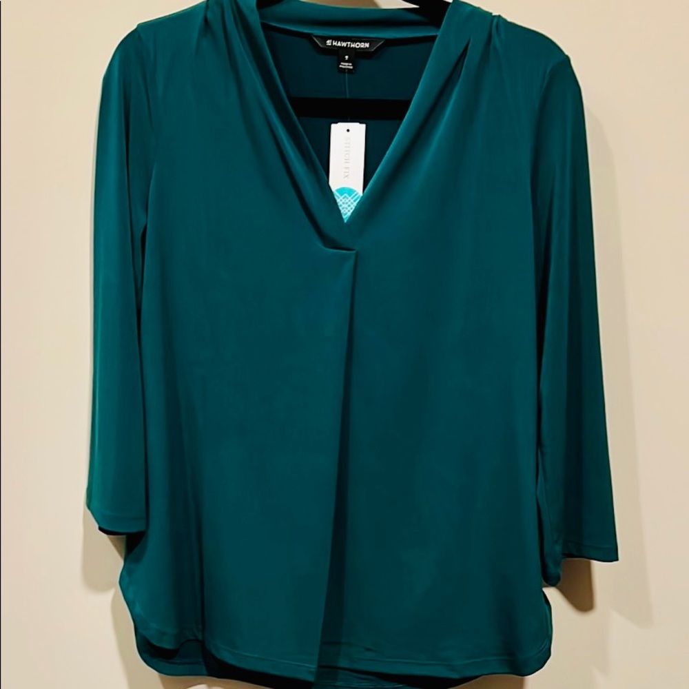 COPY - NWT M green 41 Hawthorn blouse